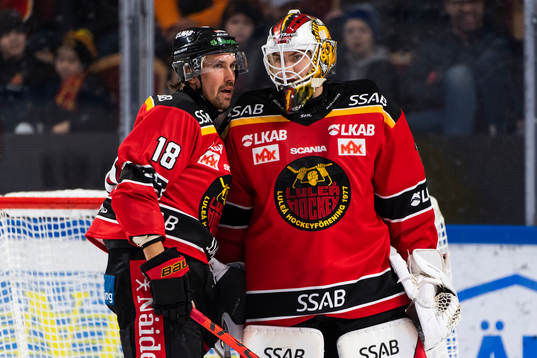 Luleås Sami Lepistö och målvakt Jesper Wallstedt