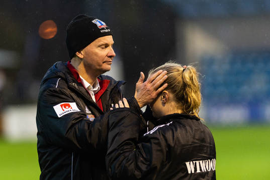 Vittsjös tränare Thomas Mårtensson och Tove Almqvist