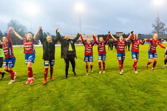 Vittsjös spelare jublar