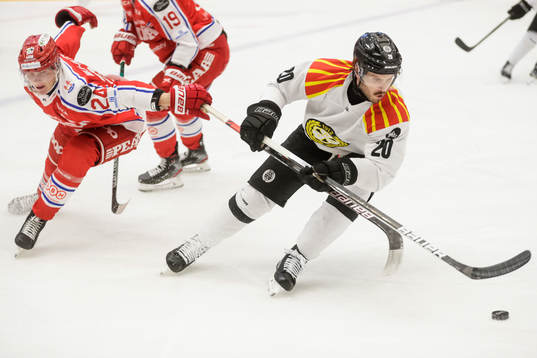 Timrås Erik Walli Walterholm och Brynäs Oula Palve