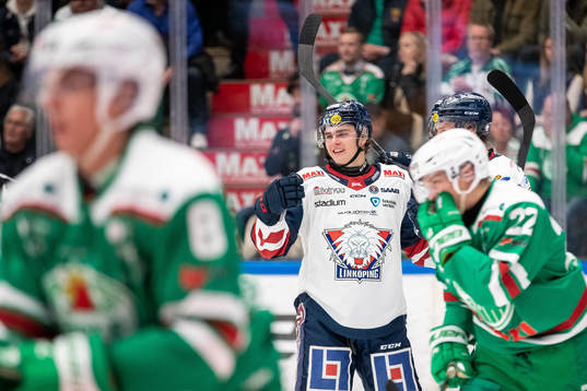 Linköpings Elliot Ekmark jublar
