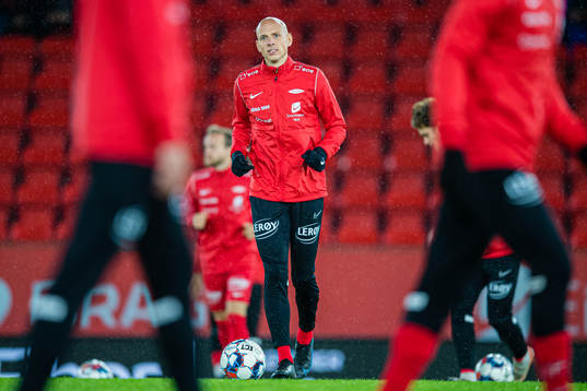 Ruben Kristiansen of Brann warms up