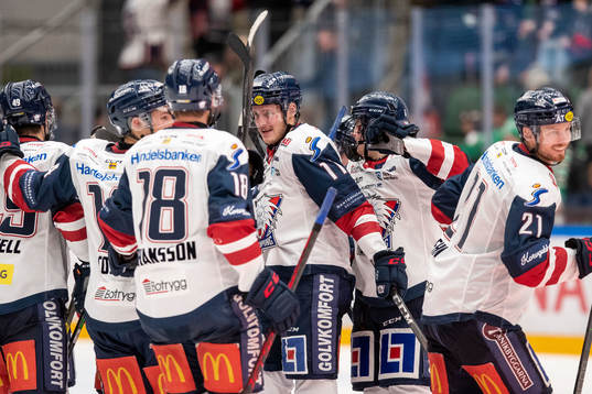 Linköpings spelare jublar