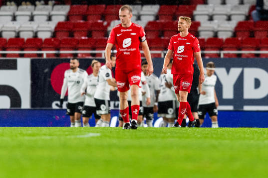 Sivert Heltne Nilsen of Brann looks dejected