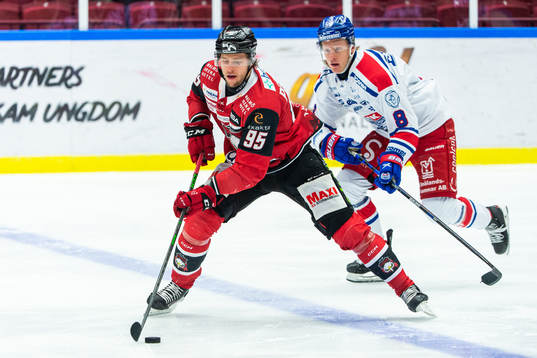 Malmö Redhawks Carl Persson och Oskarshamns Fredrik