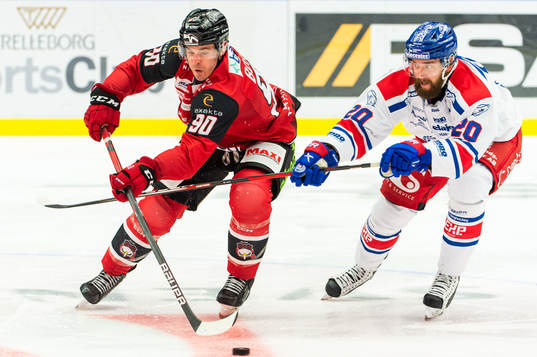 Malmö Redhawks Lance Bouma och Oskarshamns Hynek Zohorna