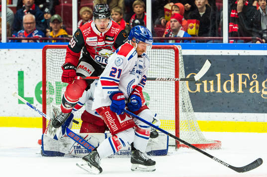 Malmö Redhawks Lance Bouma och Oskarshamns Brian Cooper
