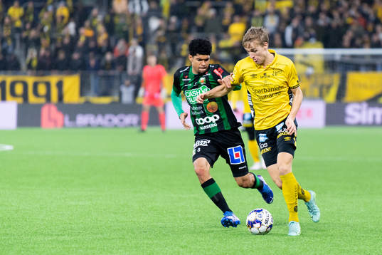 Varbergs Anton Liljenbäck och Elfsborgs Jeppe Møldrup