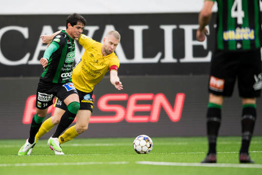 Varbergs Jean Carlos De Brito och Elfsborgs Johan Larsson