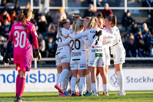 Rosengårds spelare jublar