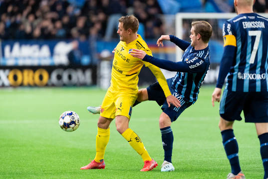 Halmstads Joel Allansson och Djurgårdens Hampus Finndell