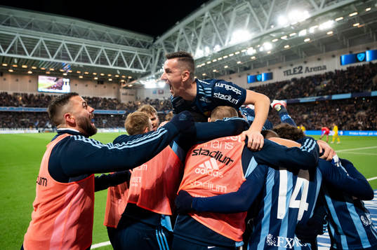 Djurgårdens spelare jublar