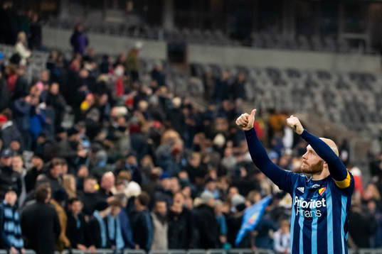 Djurgårdens Magnus Eriksson jublar