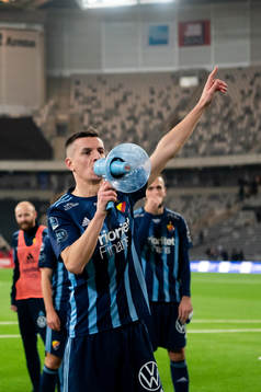 Djurgårdens Haris Radetinac jublar