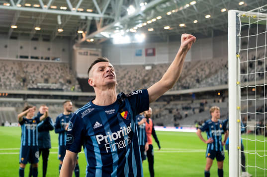 Djurgårdens Haris Radetinac jublar