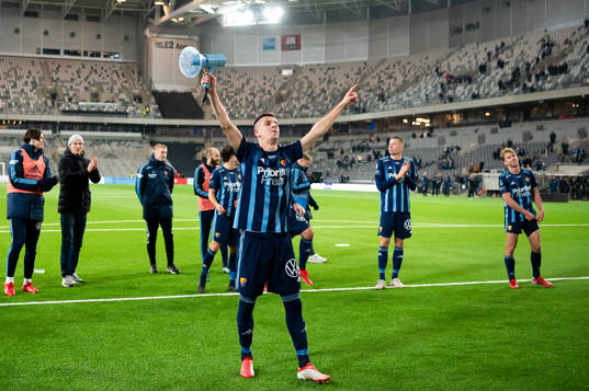 Djurgårdens Haris Radetinac jublar