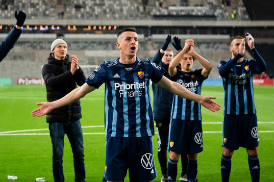 Djurgårdens Haris Radetinac jublar