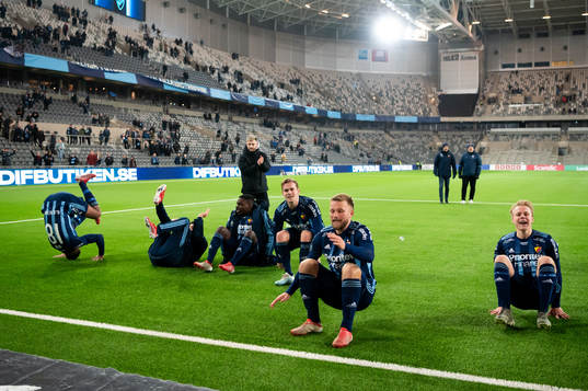 Djurgårdens spelare jublar