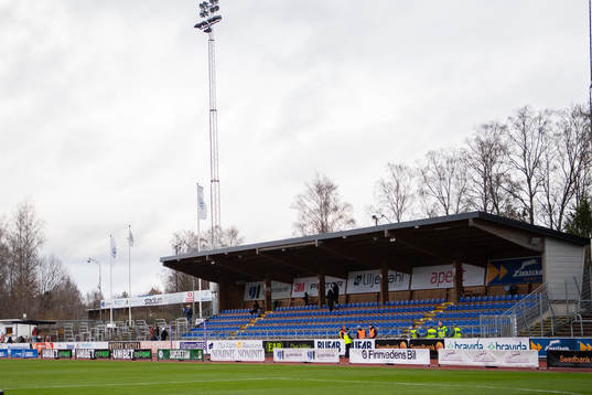 Finnvedsvallen före fotbollsmatchen i Superettan mellan