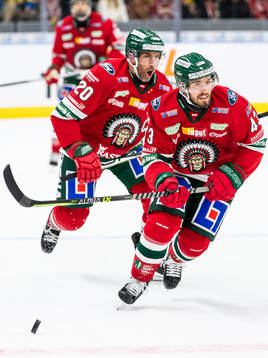 Frölundas Joel Lundqvist och Michael Spacek