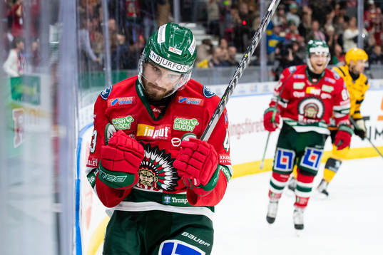 Frölundas Michael Spacek jublar