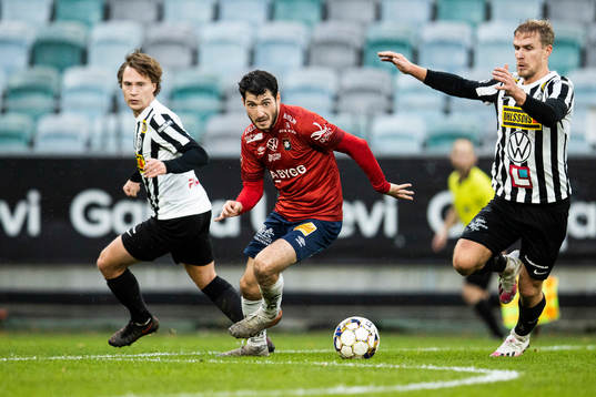 Örgrytes Anel Rashkaj mot Landskronas Linus Olsson