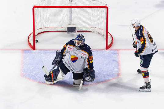 Djurgårdens målvakt Niklas Svedberg och Josef Ingman