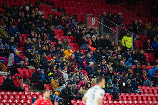 Spectators in the stands