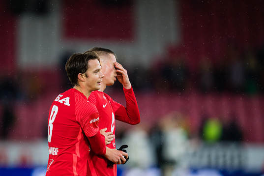 Felix Horn Myhre and Robert Thomas Taylor of Brann looks