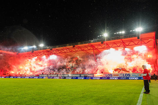 Spectators in the stands