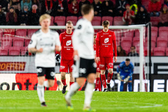 Ole Martin Kolskogen of Brann looks dejected
