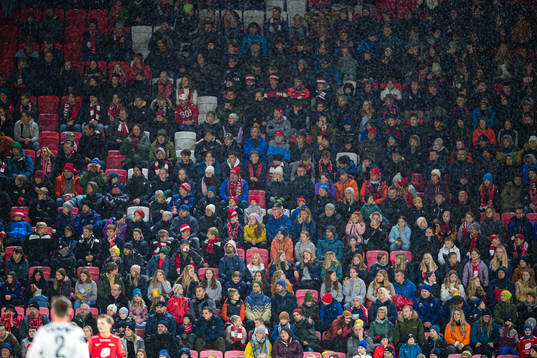 Spectators in the stands