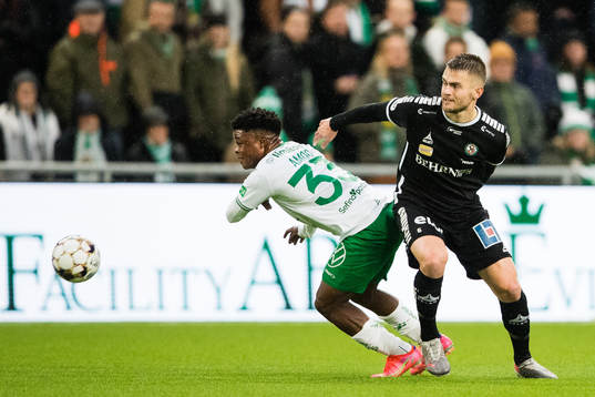 Hammarbys Akinkunmi Amoo och Örebros Benjamin Hjertstrand