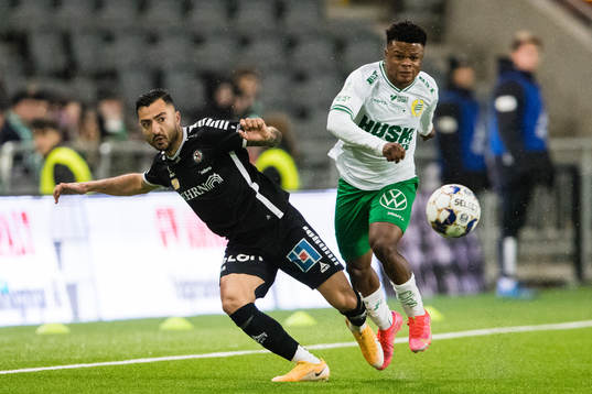 Örebros Jiloan Hamad och Hammarbys Akinkunmi Amoo