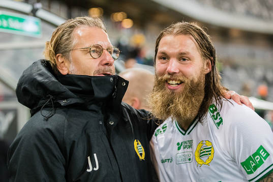 Hammarbys sportchef Jesper Jansson och Bjørn Paulsen