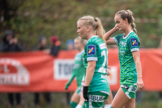 Emma Braut Brunes of Klepp looks dejected