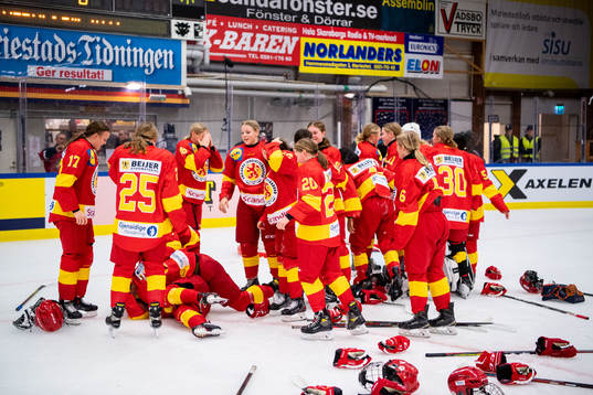 Smålands spelare jublar
