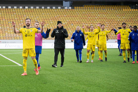 Sundsvalls spelare med Robert Lundström i spetsen