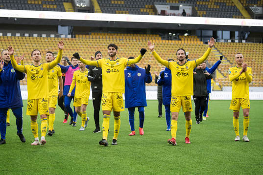 Sundsvalls spelare jublar