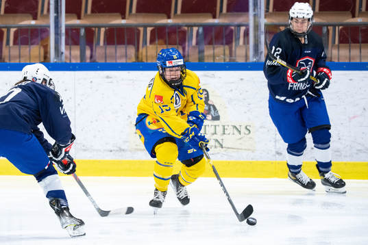 Lisa Johansson of Sweden and Estelle Duvin of France
