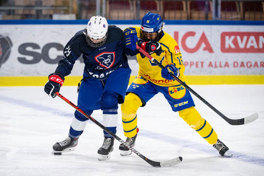 Jade Barbirati of France and Linnea Johansson of Sweden