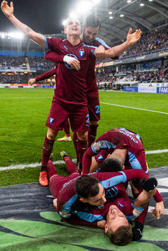 Malmö FFs Eric Larsson, Adi Nalic, Veljko Birmancevic, Adi