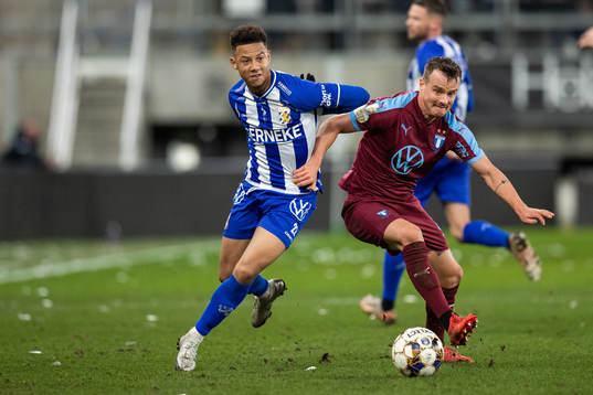 IFK Göteborgs Tobias Sana och Malmö FFs Eric Larsson