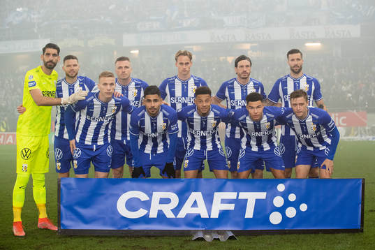 IFK Göteborgs startelva innan fotbollsmatchen i