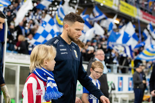 IFK Göteborgs Marcus Berg innan fotbollsmatchen i