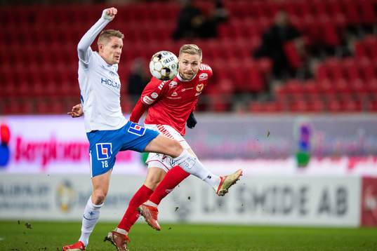 IFK Norrköpings Ari Skúlason och Kalmars Jonathan Ring