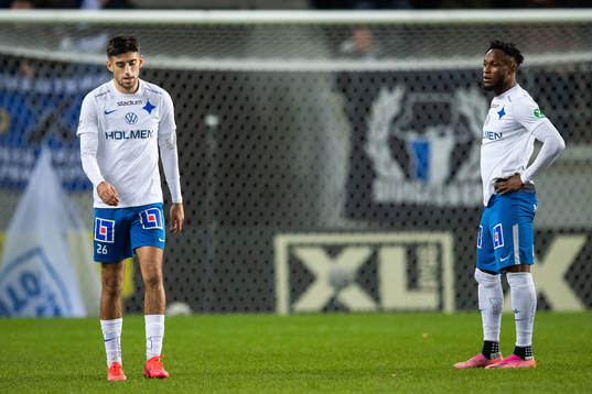 IFK Norrköpings Kristoffer Khazeni och Samuel Adegbenro