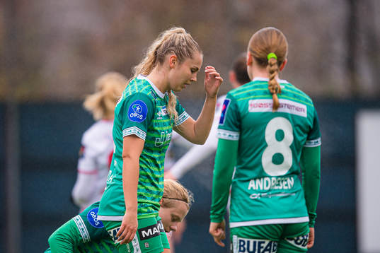 Kristina Herfindal Grøndal of Klepp looks dejected
