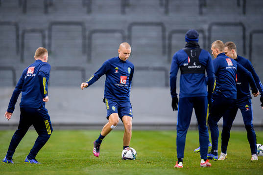 Sebastian Holmén of the Swedish national football team
