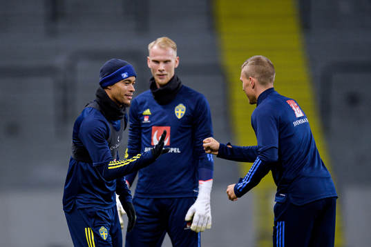 Kristoffer Olsson and Ludwig Augustinsson of the Swedish